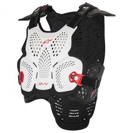 Alpinestars | A-4 Body Protector Wit/ Zwart/ Rood