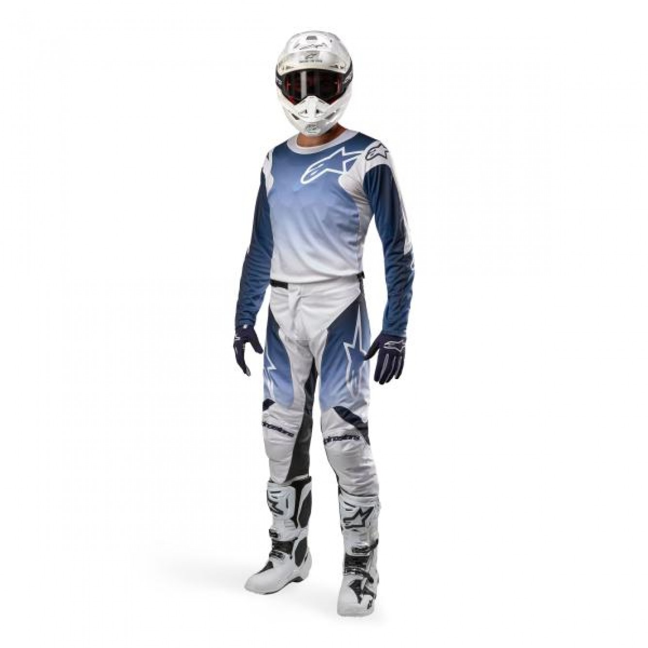 ALPINESTARS | Crossbroek Racer Hoen Wit / Licht Blauw