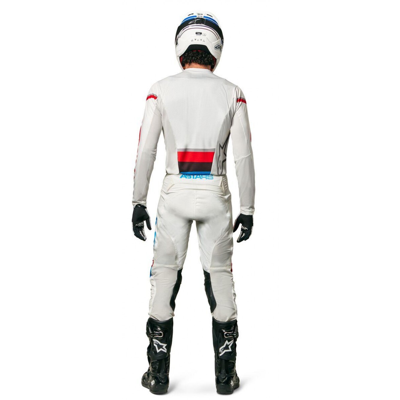 Alpinestars | Broek Techstar Quadro off-white/blauw/rood