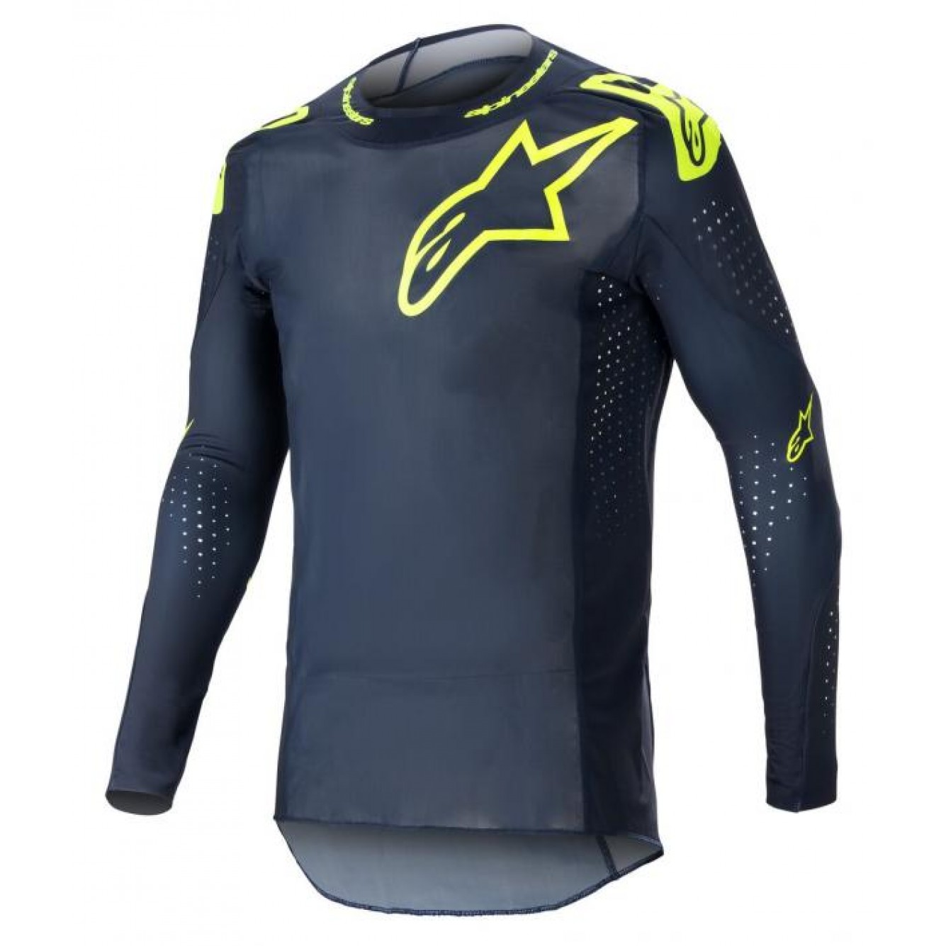 Alpinestars | Cross shirt Supertech Bruin Blauw / Fluor Geel