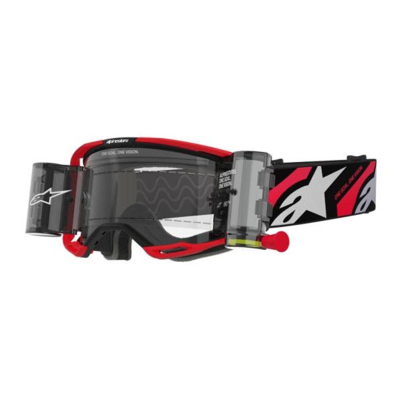 Alpinestars | Crossbril Roll-off Rood Zwart Doorzichtig