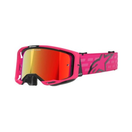 Alpinestars | Crossbril Vision 8 Roze Spiegel Rood