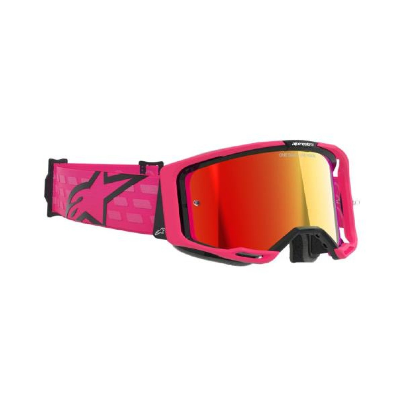 Alpinestars | Crossbril Vision 8 Roze Spiegel Rood