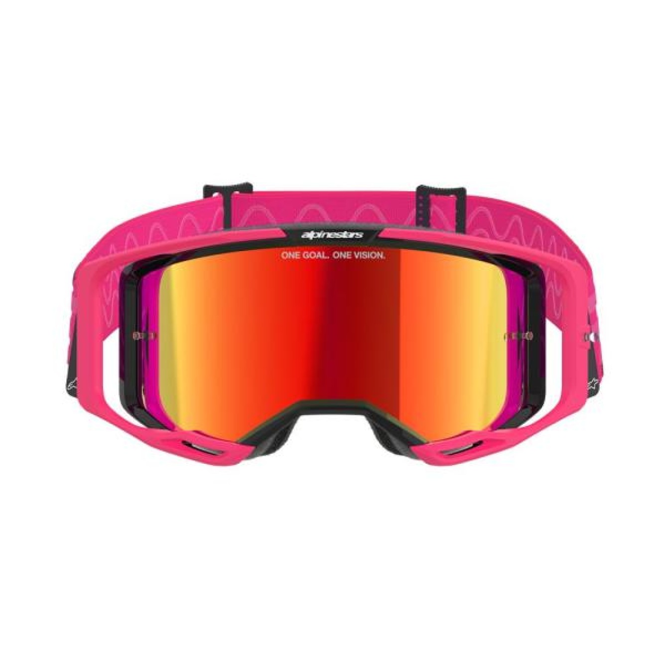 Alpinestars | Crossbril Vision 8 Roze Spiegel Rood