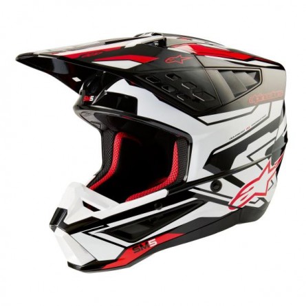 Alpinestars | Crosshelm S-M5 ACTION-2 Zwart / Wit / Rood