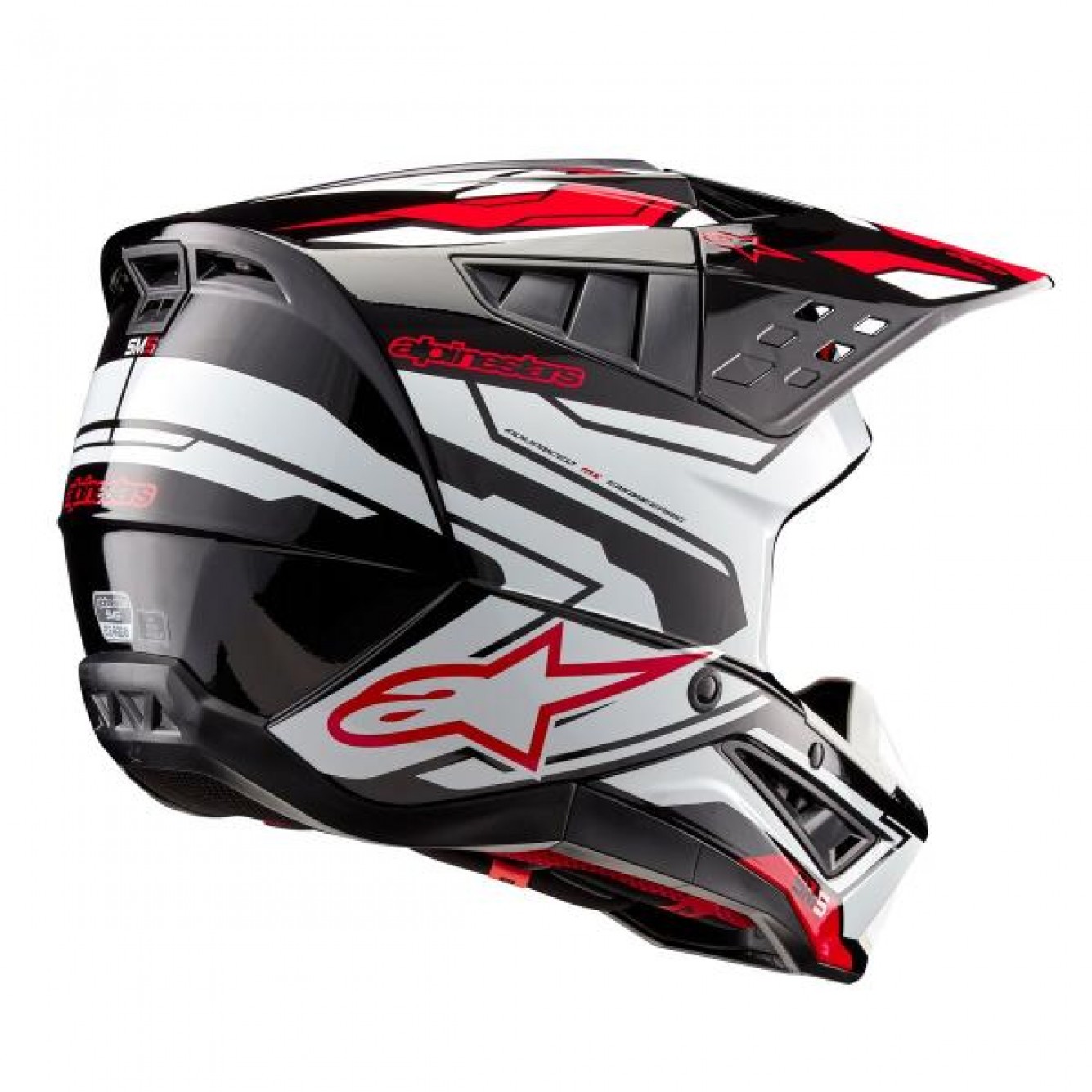 Alpinestars | Crosshelm S-M5 ACTION-2 Zwart / Wit / Rood