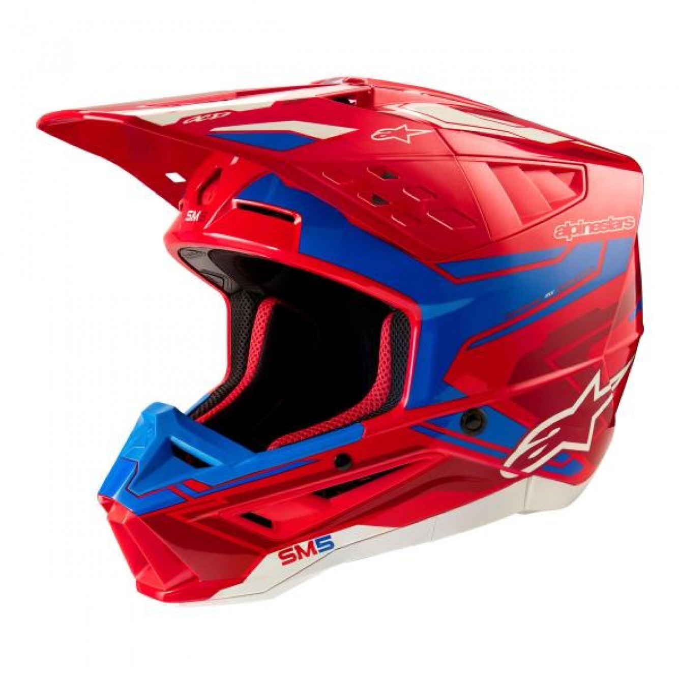 Alpinestars | Crosshelm S-M5 Action 2 ECE Rood / Blauw