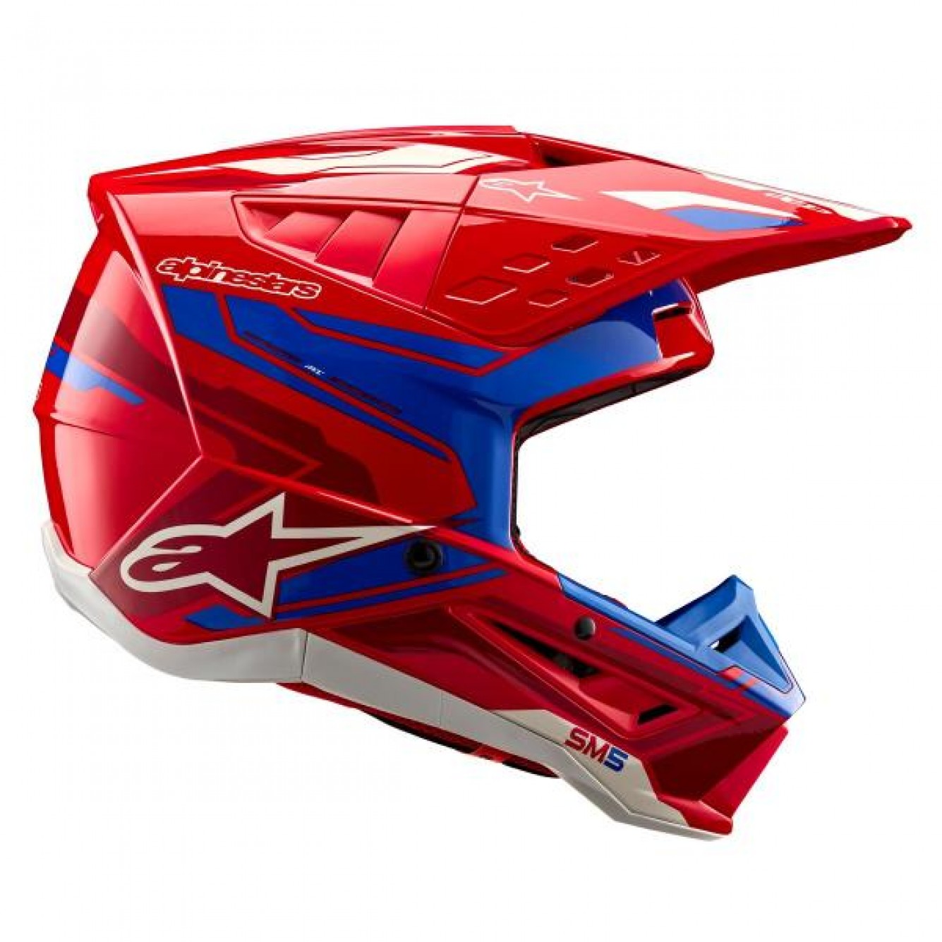 Alpinestars | Crosshelm S-M5 Action 2 ECE Rood / Blauw