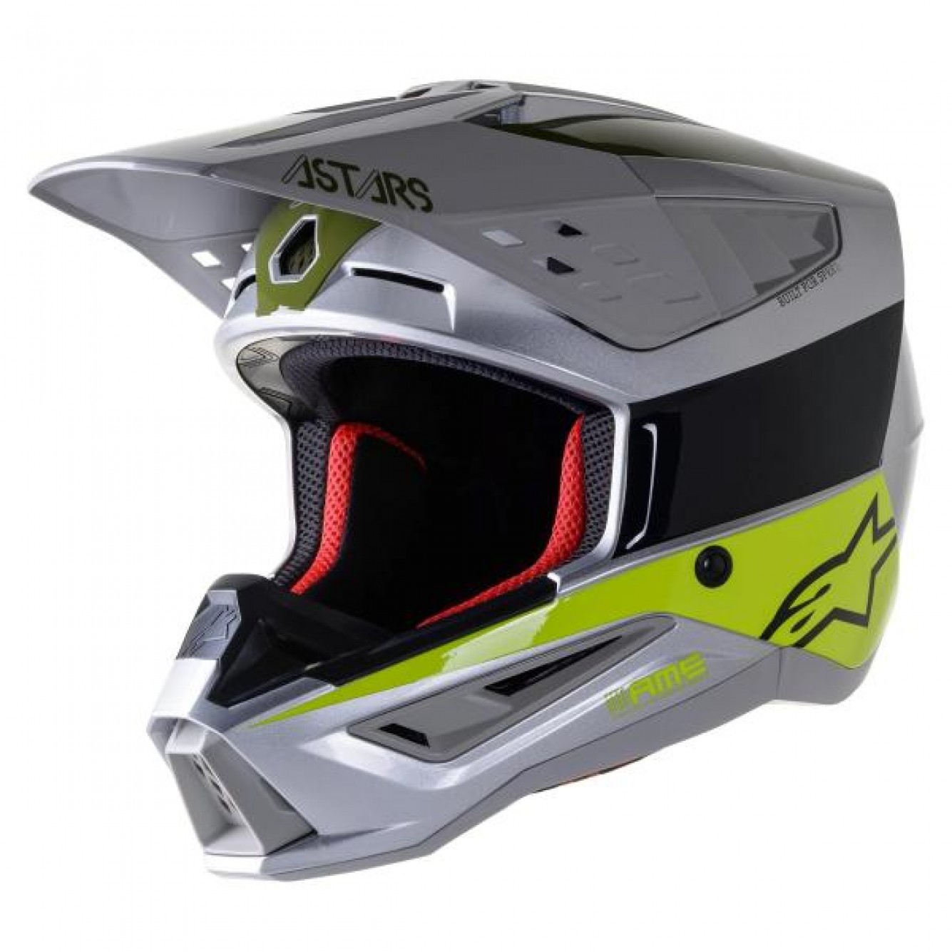 Alpinestars | Crosshelm S-M5 BOND Grijs / Geel / Groen