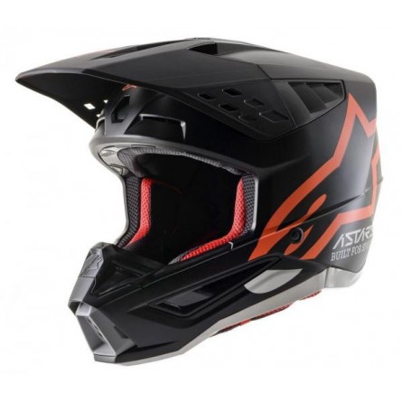 Alpinestars | Crosshelm S-M5 Compass Zwart / Oranje Matt