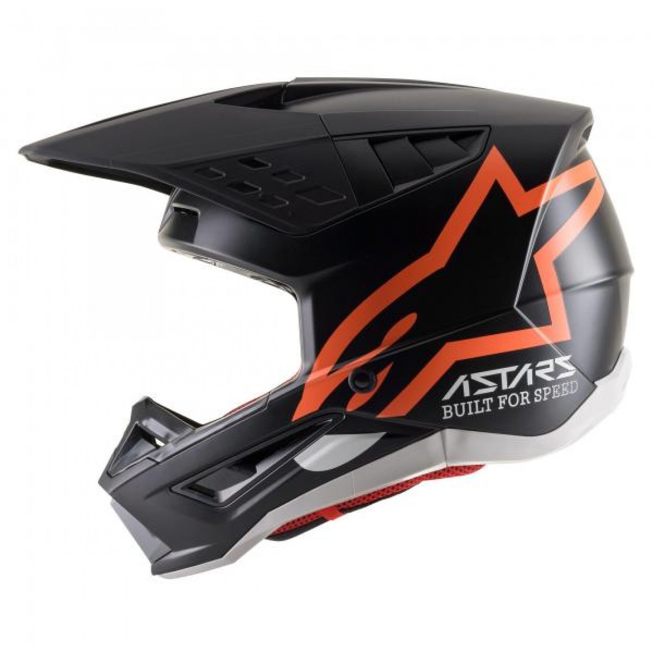 Alpinestars | Crosshelm S-M5 Compass Zwart / Oranje Matt