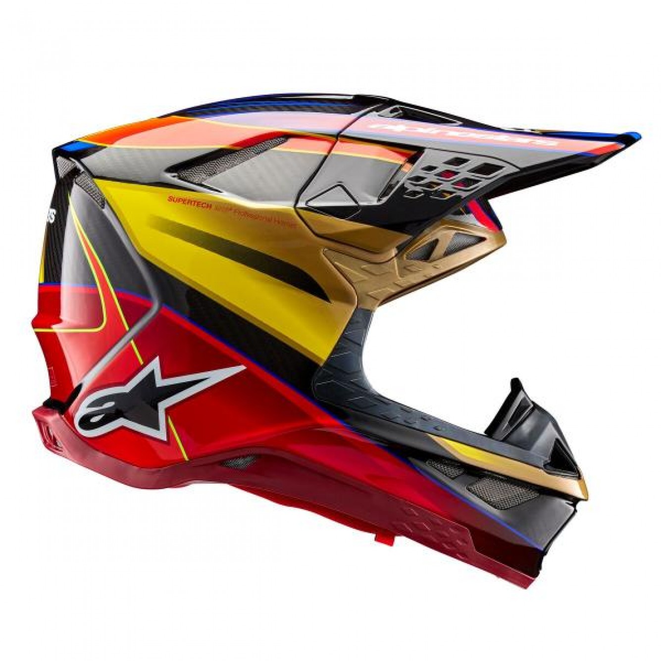 Alpinestars | Crosshelm Supertech S-M10 ERA Goud/Geel/Rood