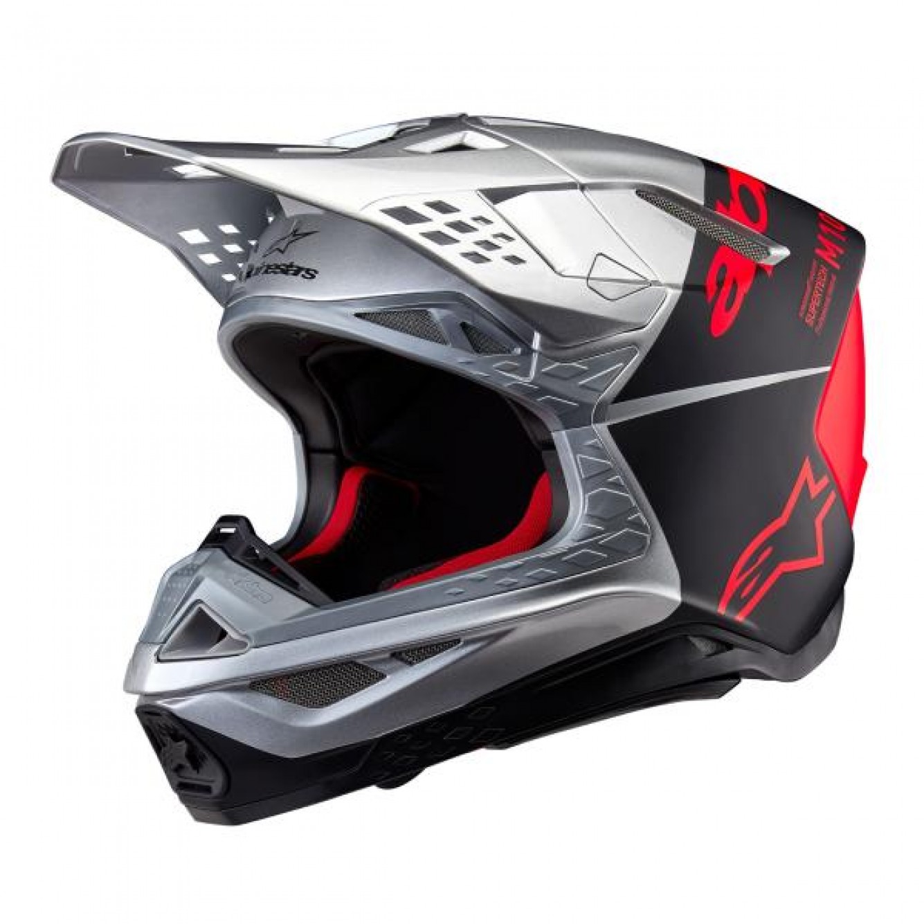 Alpinestars | Crosshelm Supertech S-M10 Flood Zilver / Oranje