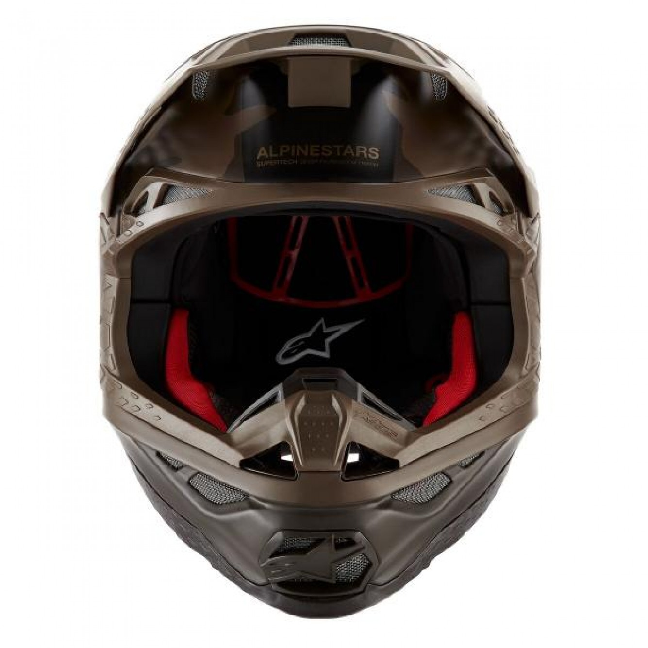 Alpinestars | Crosshelm Supertech S-M10 SQUAD Bruin / Goud