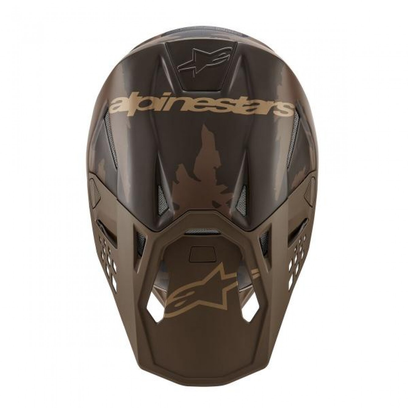 Alpinestars | Crosshelm Supertech S-M10 SQUAD Bruin / Goud