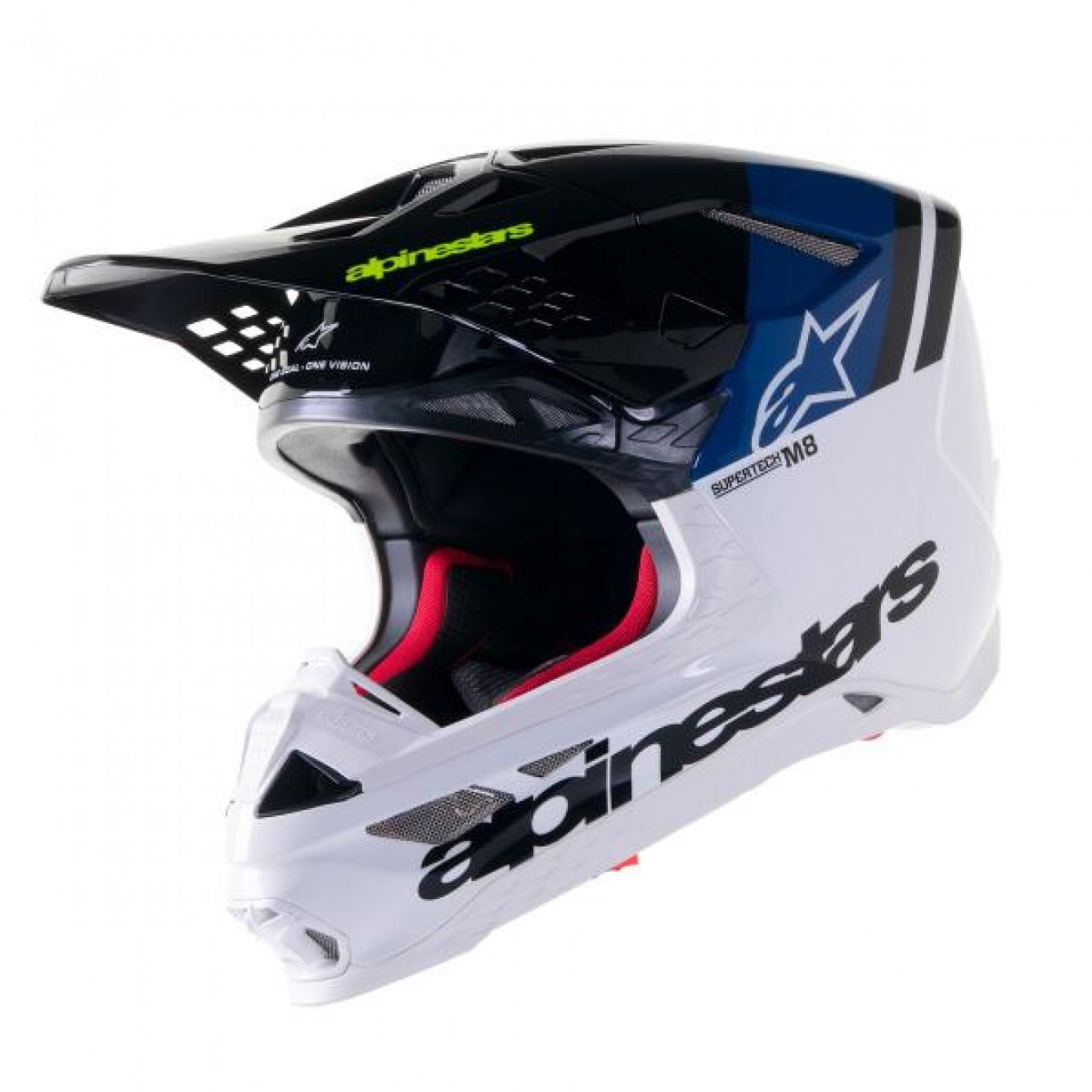 Alpinestars | Crosshelm Supertech S-M8 Radium 2 Zwart / Wit / Blauw