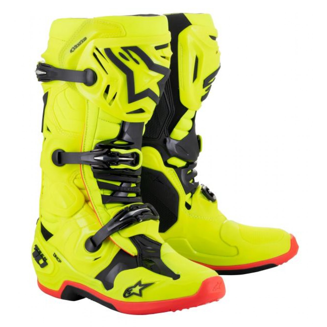 Alpinestars | Crosslaarzen Tech 10 Fluor Geel / Rood