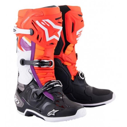 Alpinestars | Crosslaarzen Tech 10 Oranje / Paarts / Wit