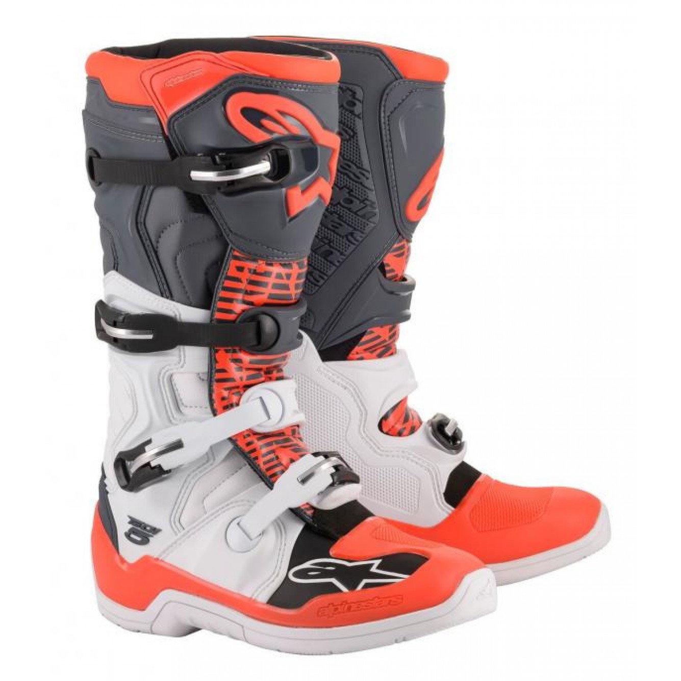 Alpinestars | Crosslaarzen Tech 5 Wit / Grijs/ Fluo Rood