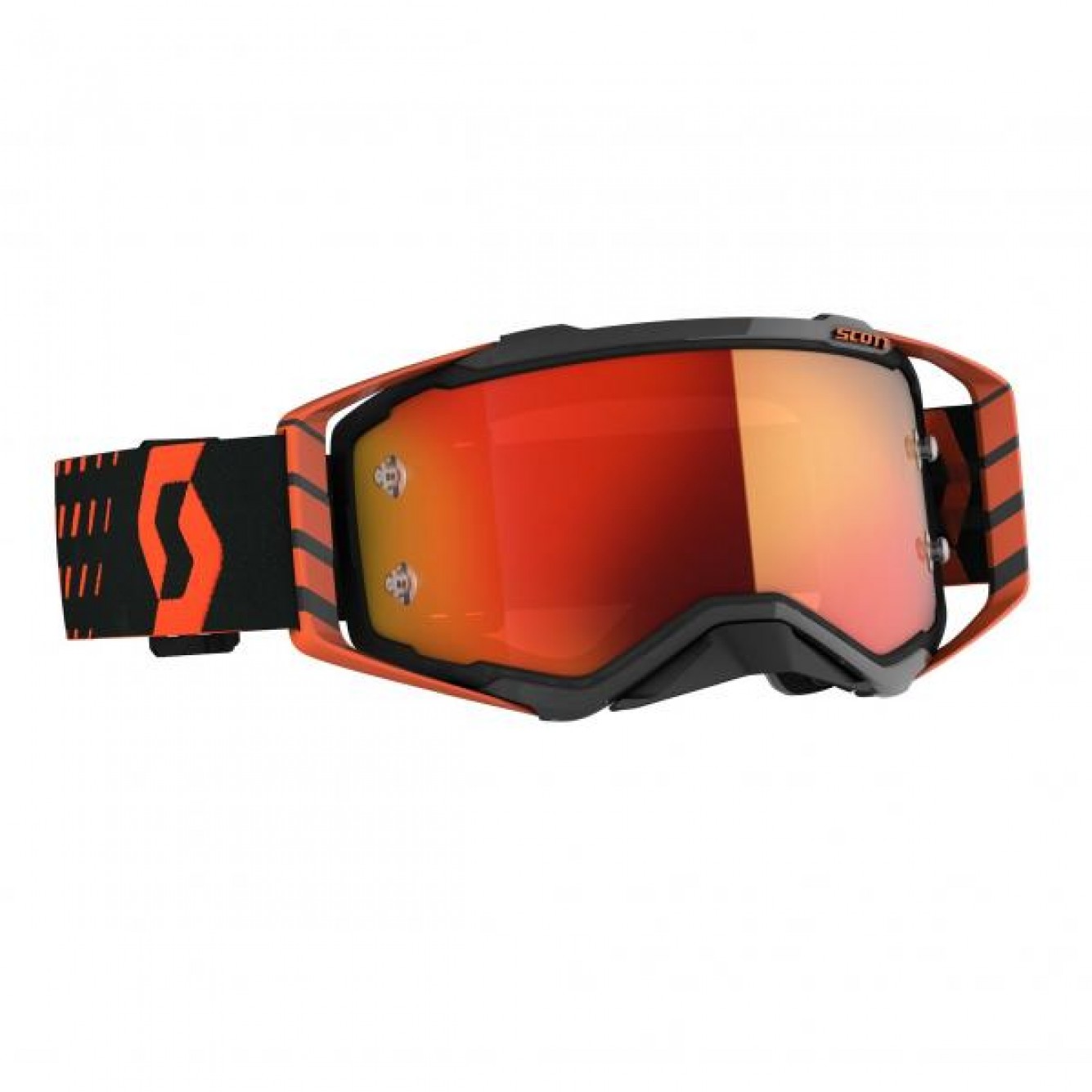 Scott | Crossbril Prospect Zwart/ Oranje met chrome lens