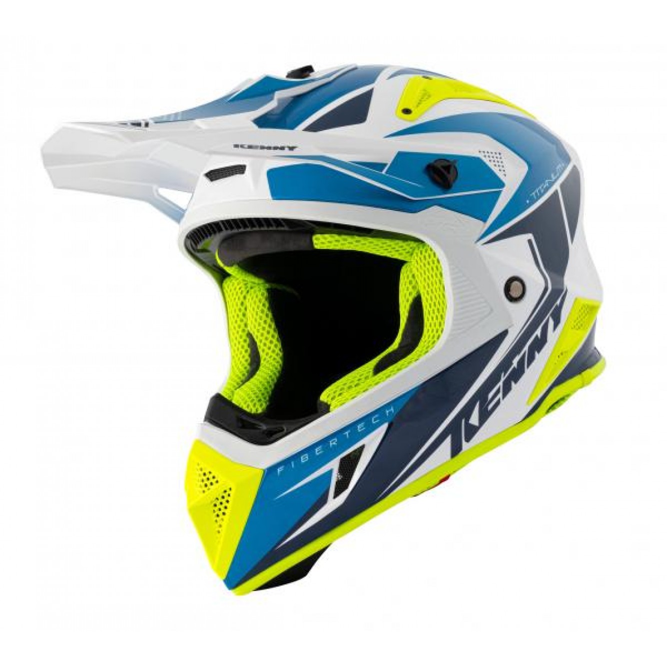 Kenny | Helm Graphic Titanium Blauw / Wit