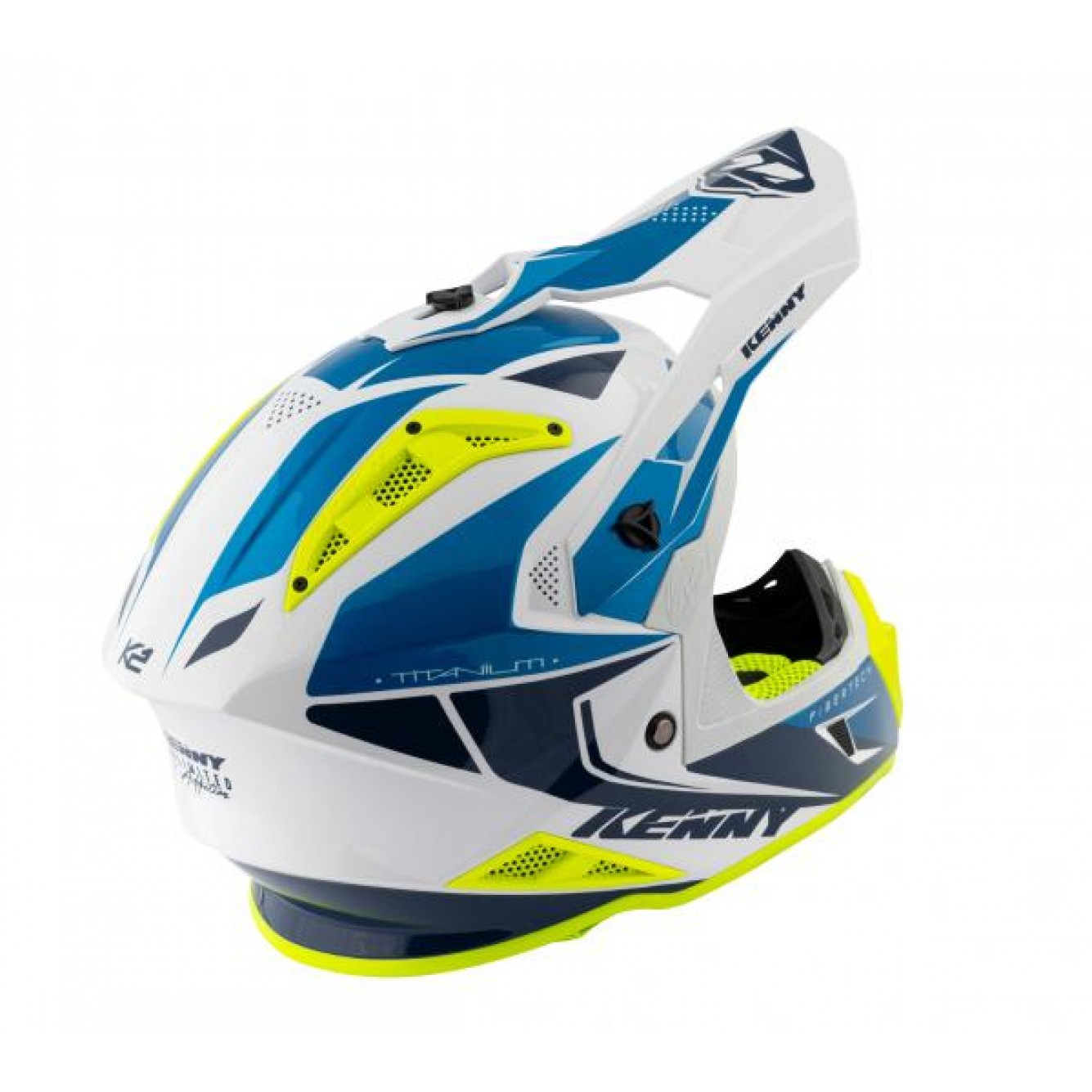 Kenny | Helm Graphic Titanium Blauw / Wit