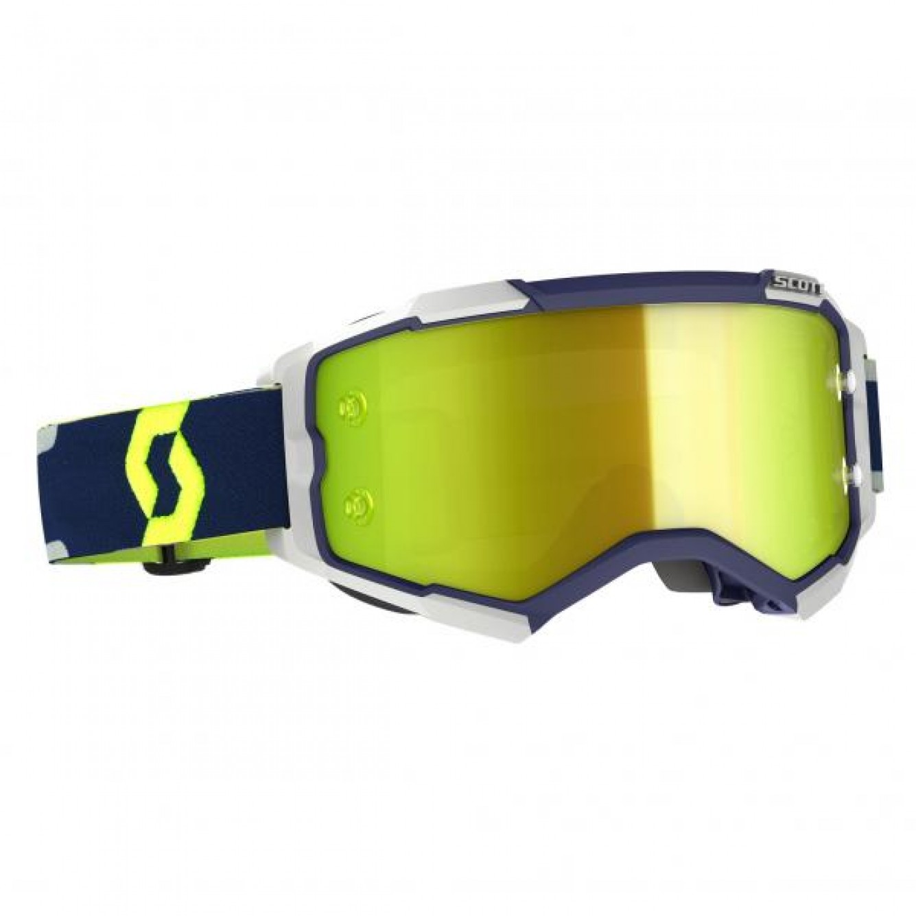 Scott | Crossbril Fury Blauw - gele lens