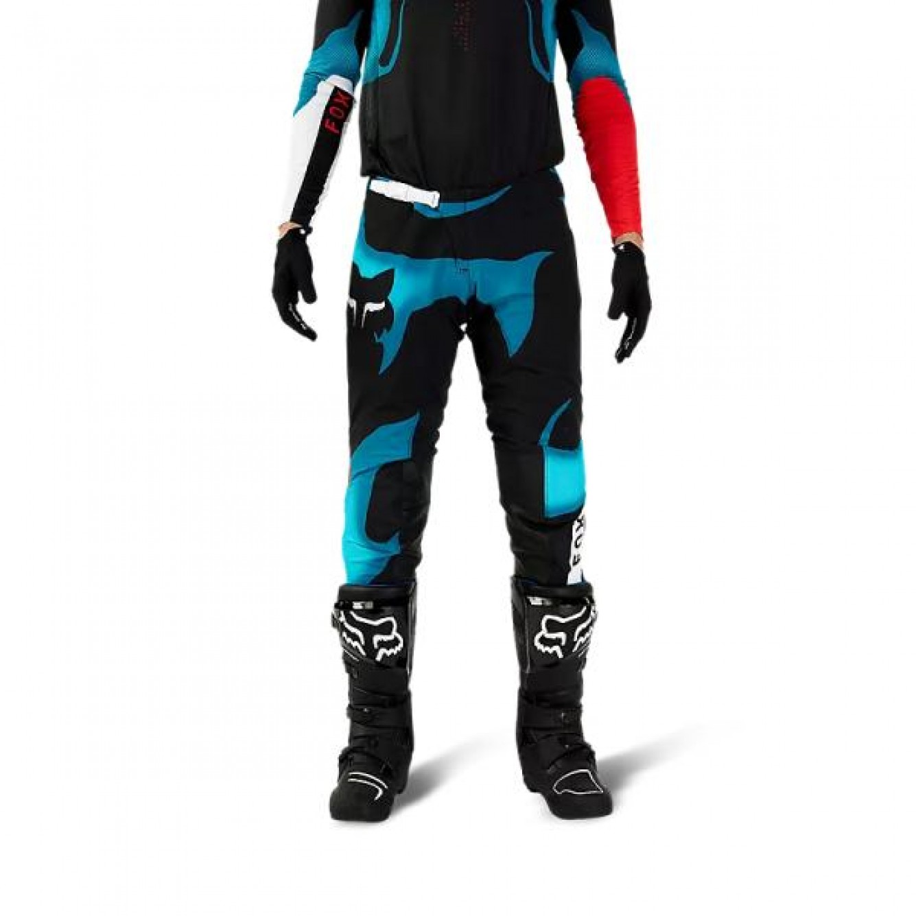 FOX | MX Broek Flexair Withered Zwart / Blauw