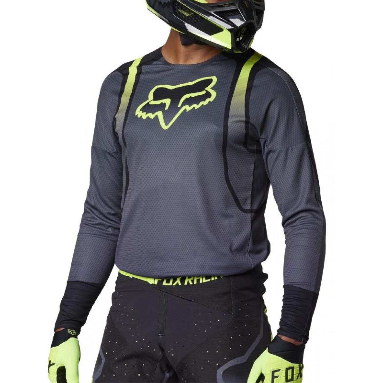 Fox | Cross Shirt 360 Vizen Zwart / Fluor Geel