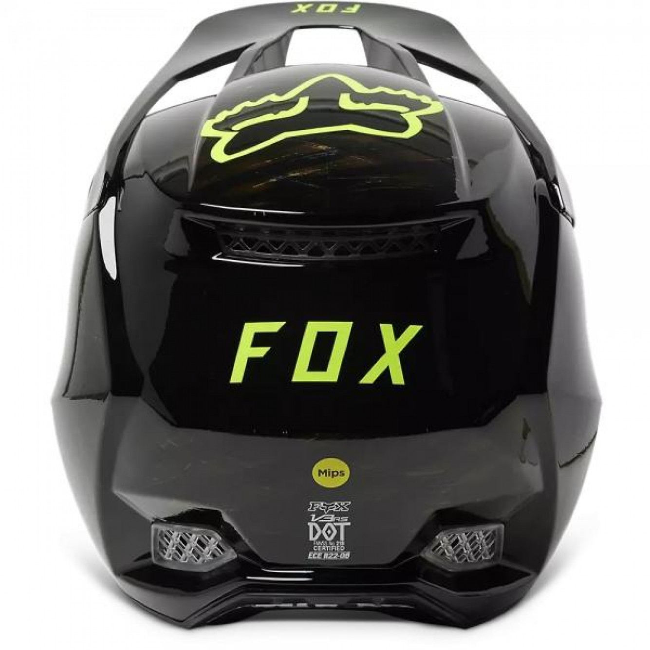 Fox | Crosshelm V3 RS Slait Zwart / Fluor Geel