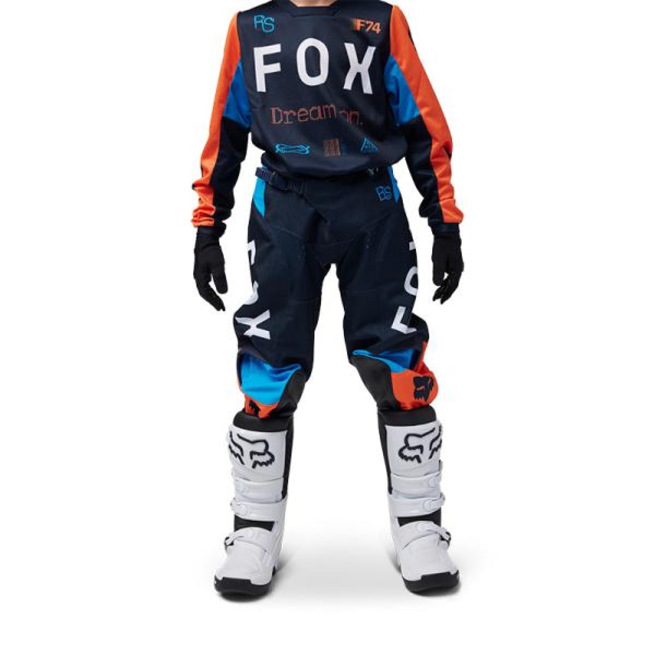 Fox | Jeugd Crossbroek 180 Race Spec Blauw / Oranje