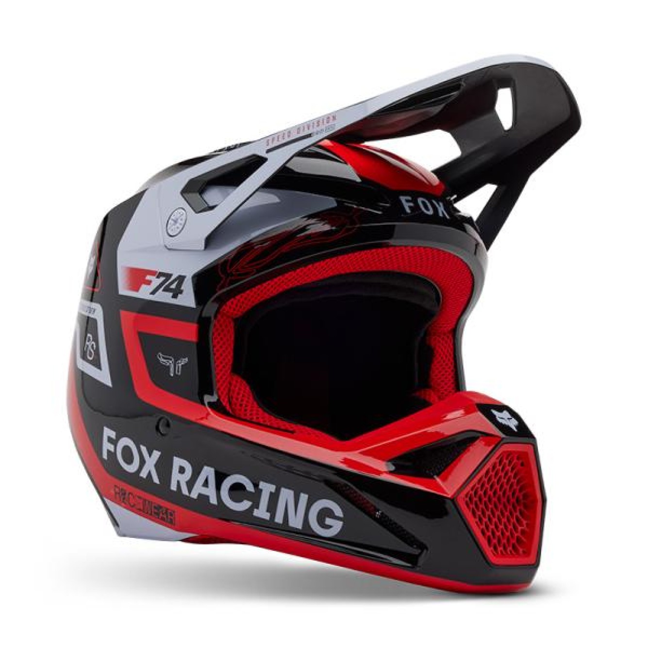 Fox | Jeugd Crosshelm V1 Race Spec Rood / Zwart