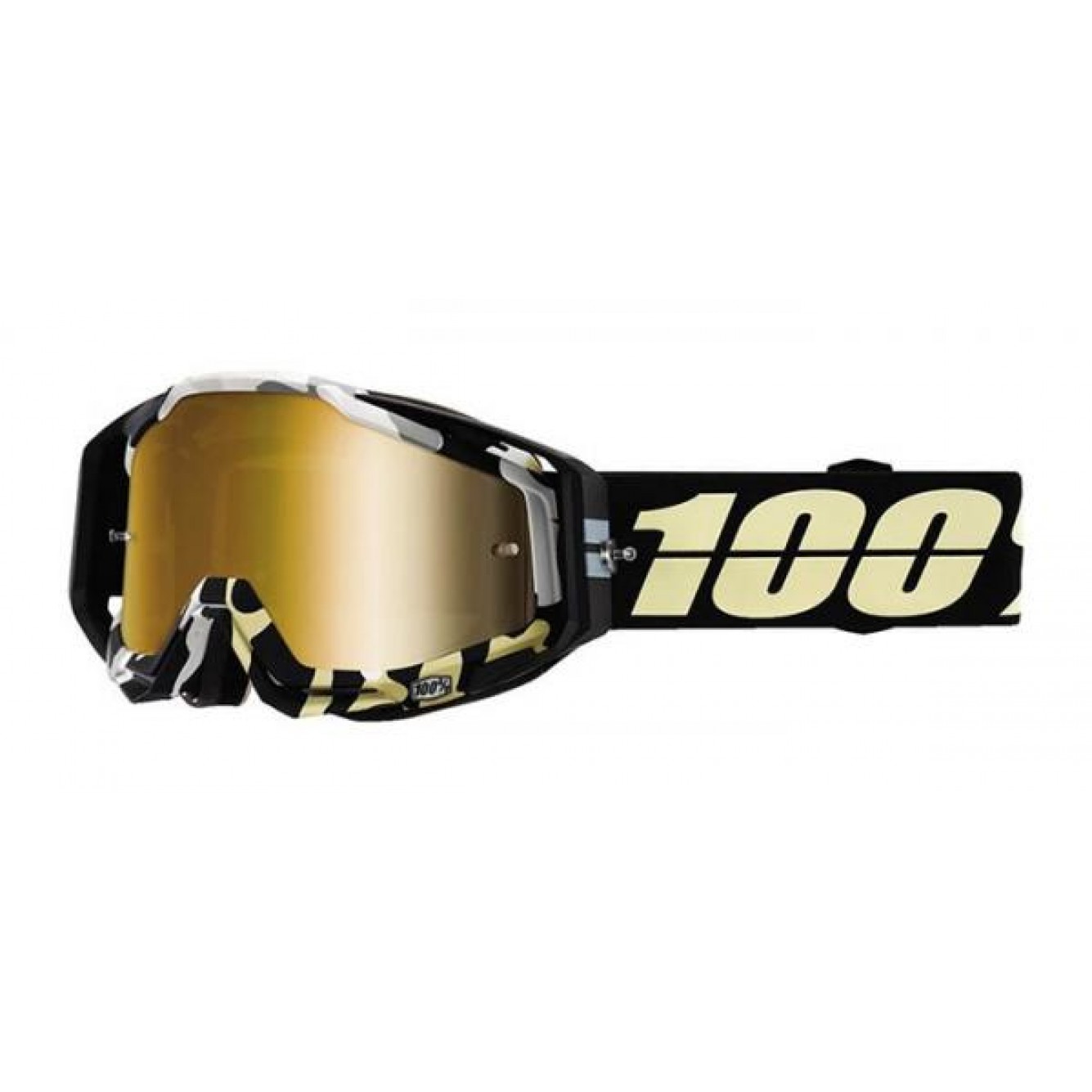 100% | Crossbril Racecraft Ergoflash gold mirror lens