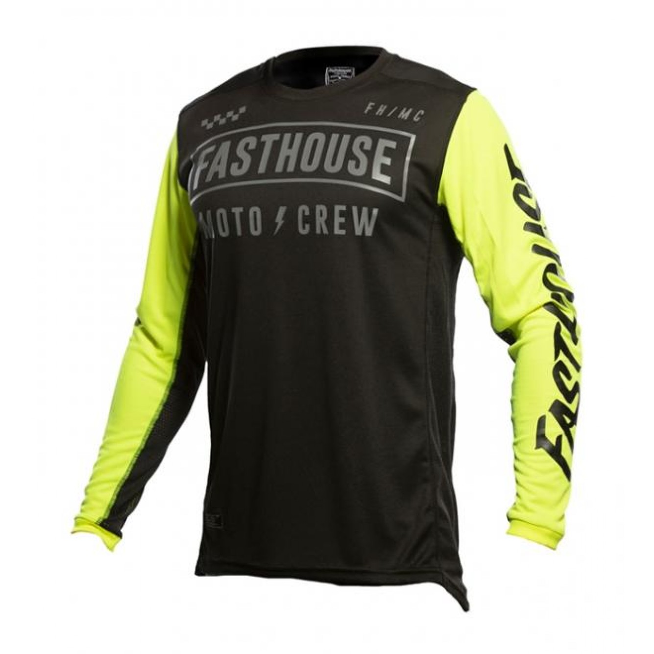 Fasthouse | Shirt Grindhouse Strike Zwart - Fluo Geel